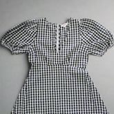 Lilly Loves Black and White Checkered Midi Dress